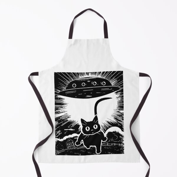 Item preview, UFO Farm Cat Abduction, Catduction, UFO Enthusiast, Cat Getting Abducted by Aliens, UFO Lover, UFO Stealing a Cat designed and sold by PrintShangri-La.
