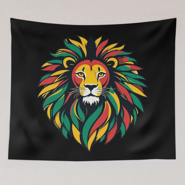 Artikelvorschau, Majestätischer Rasta-Löwe entworfen und verkauft von reggaeartgifts.