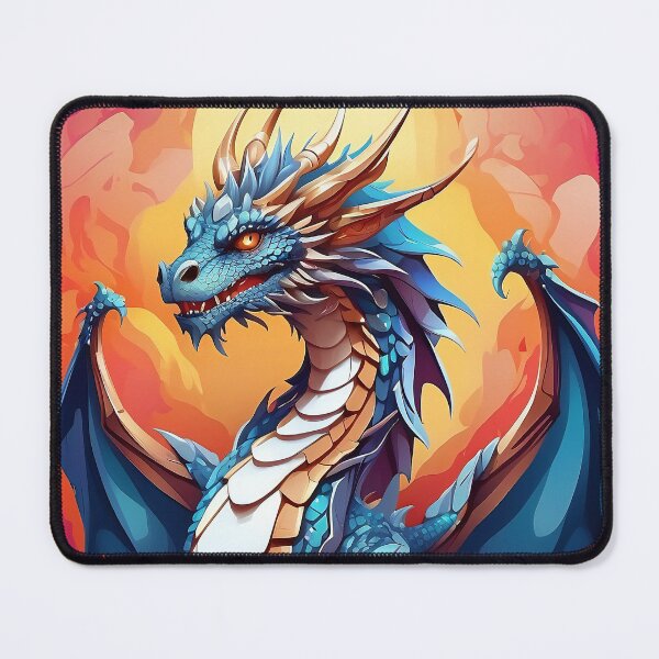 Item preview, Majestic Dragon Guardian of the Mythical Flames designed and sold by ArtComixHaven.