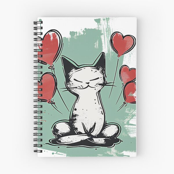 Artikelvorschau, Niedliche meditierende Katze mit Herzen entworfen und verkauft von randrdesign.