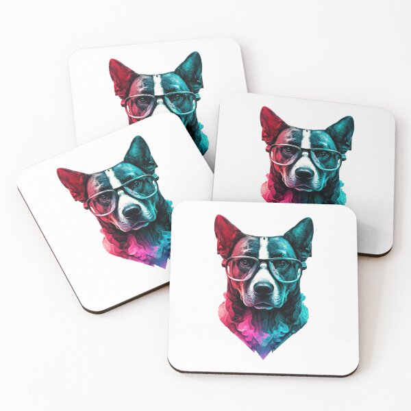 Item preview, Geek dog colorful painting designed and sold by GeekWardrobe.