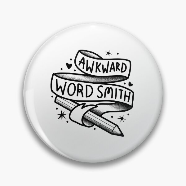 Item preview, Flash Tattoo Awkward Word smith (writer author) designed and sold by jazzydevil.