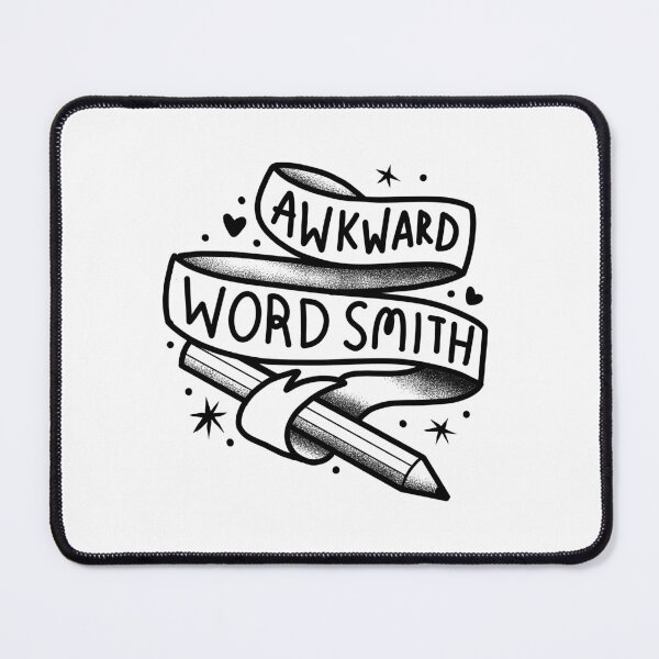 Item preview, Flash Tattoo Awkward Word smith (writer author) designed and sold by jazzydevil.