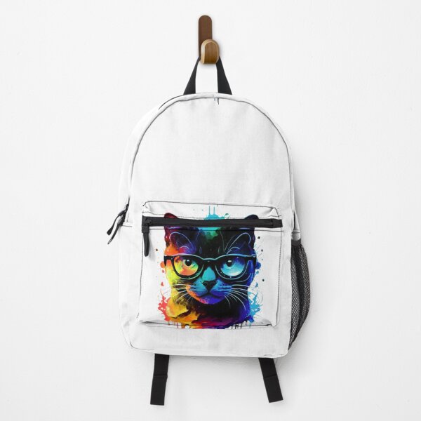 Item preview, Geek cat colorful painting designed and sold by GeekWardrobe.
