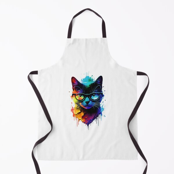 Item preview, Geek cat colorful painting designed and sold by GeekWardrobe.