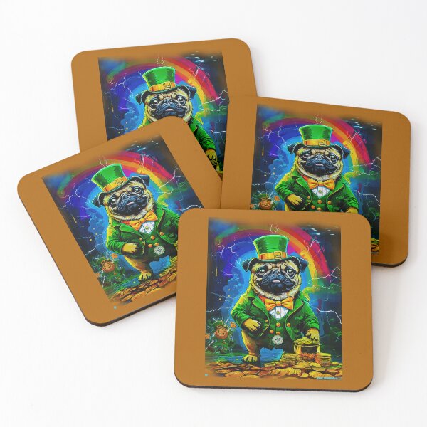 Item preview, Pug HAPPY HOLIDAYS 147 ST. PATRICK DAY ALTERNATIVE designed and sold by RedBluffTraders.