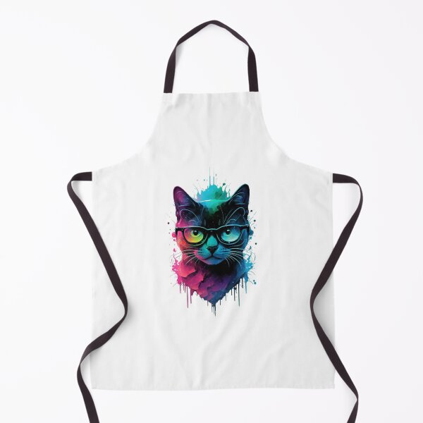 Item preview, Geek cat colorful painting designed and sold by GeekWardrobe.