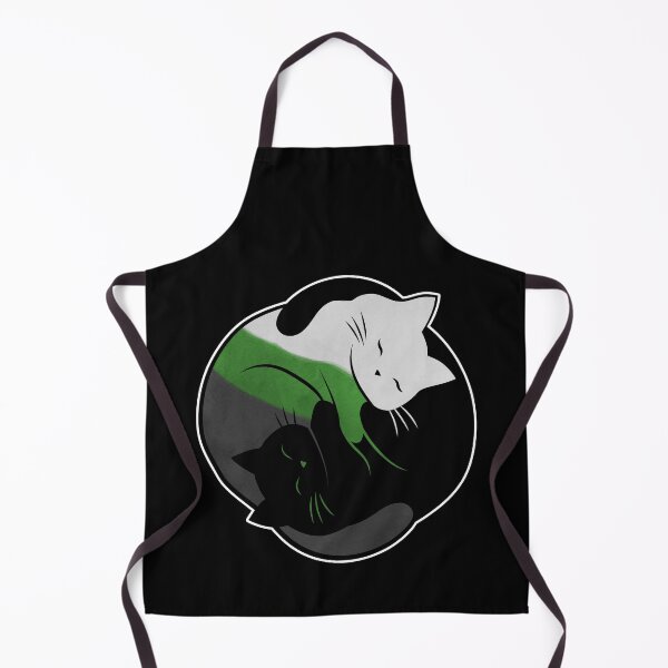Item preview, Neutrois Yin Yang Cat LGBT Pride Flag designed and sold by Clara Hollins.