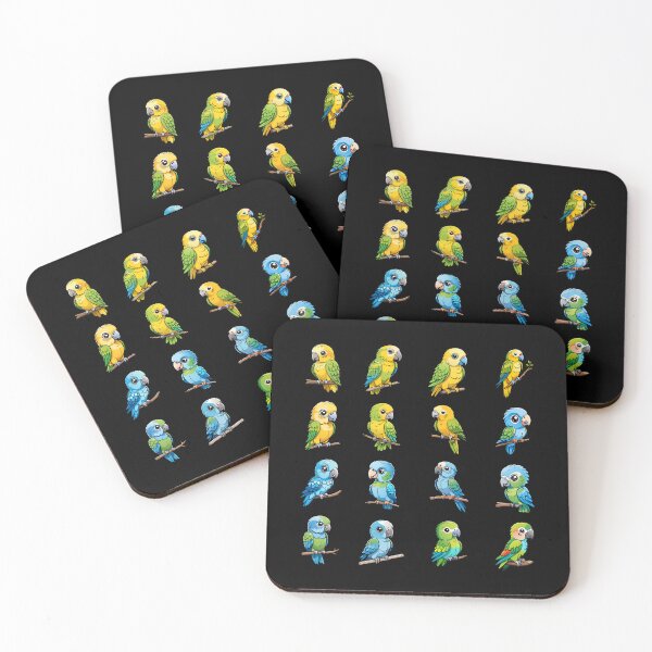Item preview, Quaker Parrot Packs, Sticker Packs designed and sold by saloui.