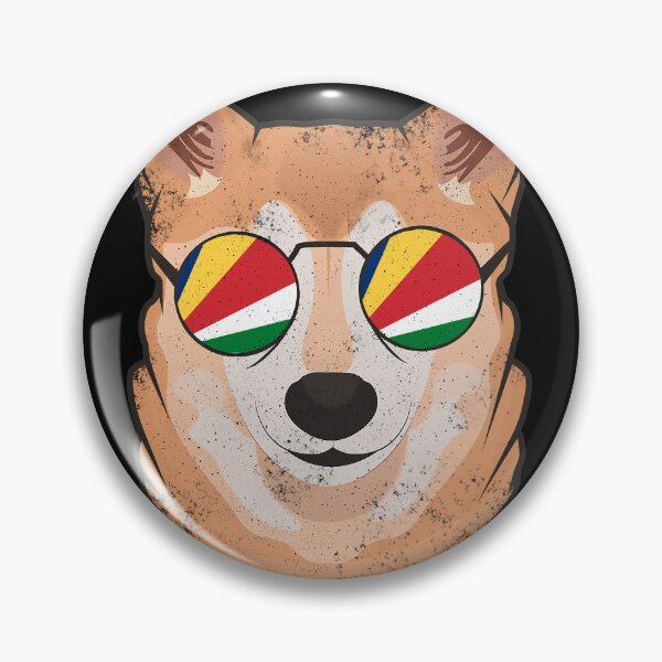 Item preview, Vintage Patriotic Shiba Inu Seychellois Flag designed and sold by feether-store.