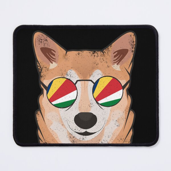 Item preview, Vintage Patriotic Shiba Inu Seychellois Flag designed and sold by feether-store.