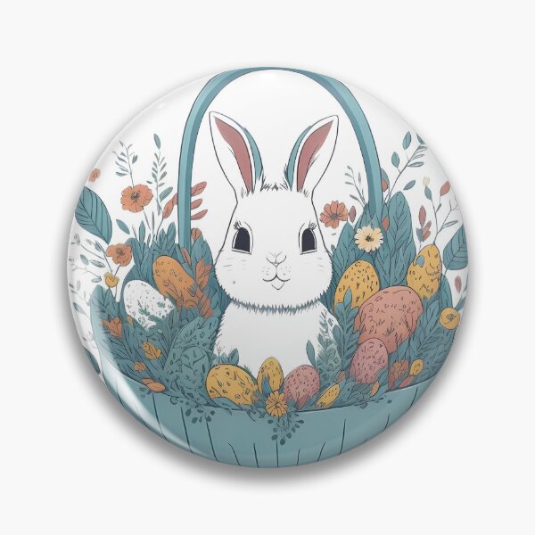 Item preview, Cute Easter Bunny In Basket designed and sold by FerociousHorse.