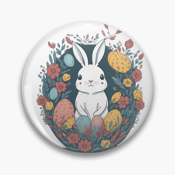 Item preview, Cute Easter Bunny In Basket designed and sold by FerociousHorse.