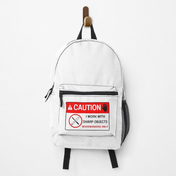 Item preview, Caution "sharp objects" Art for Woodworkers designed and sold by Woodcraftee.