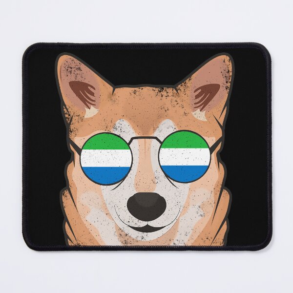 Item preview, Vintage Patriotic Shiba Inu Sierra Leonean Flag designed and sold by feether-store.