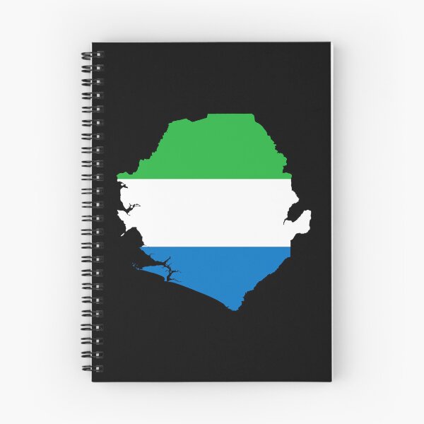 Item preview, Flag Map of Sierra Leone designed and sold by feether-store.