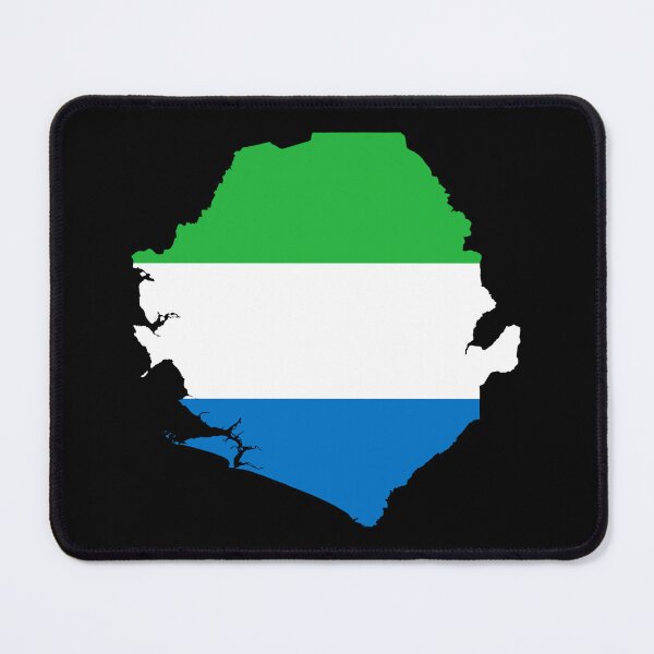 Item preview, Flag Map of Sierra Leone designed and sold by feether-store.
