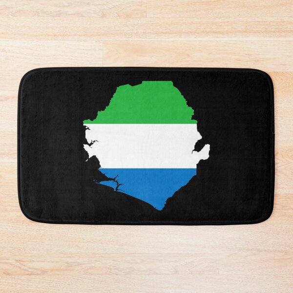 Item preview, Flag Map of Sierra Leone designed and sold by feether-store.