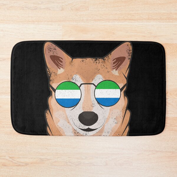 Item preview, Vintage Patriotic Shiba Inu Sierra Leonean Flag designed and sold by feether-store.