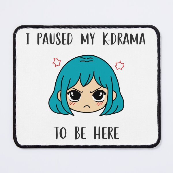 Item preview, I paused my k-drama to be here k-drama sticker blue designed and sold by My Favorite Store.