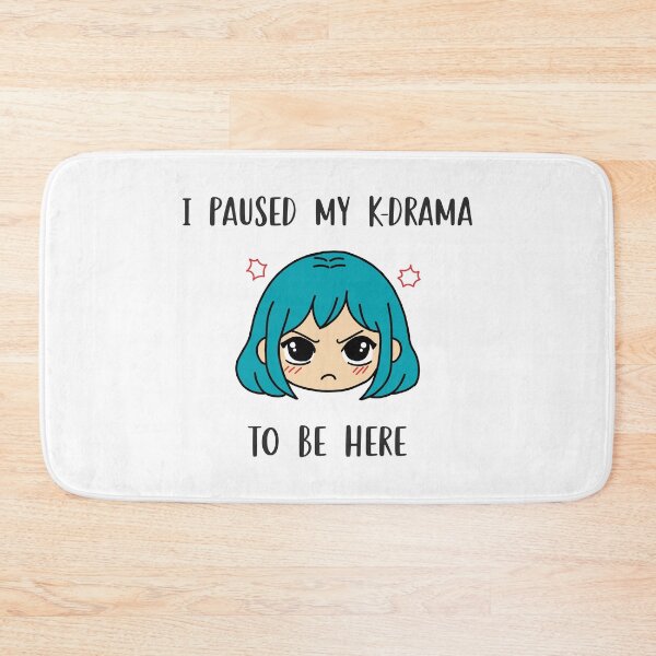 Item preview, I paused my k-drama to be here k-drama sticker blue designed and sold by My Favorite Store.