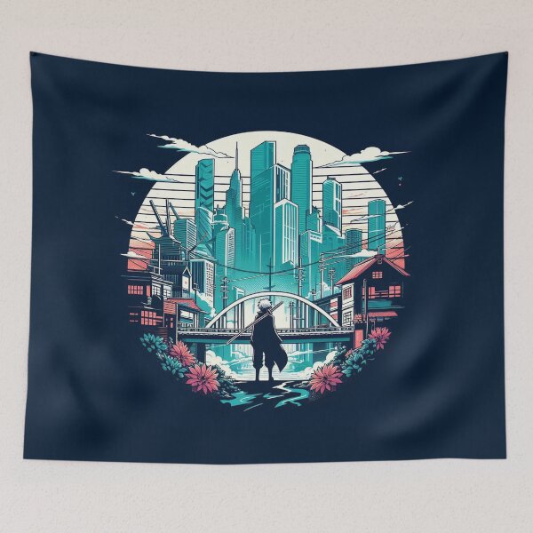 Item preview, Futuristic anime city - Cyberpunk style, blade runner designed and sold by revsdesign.