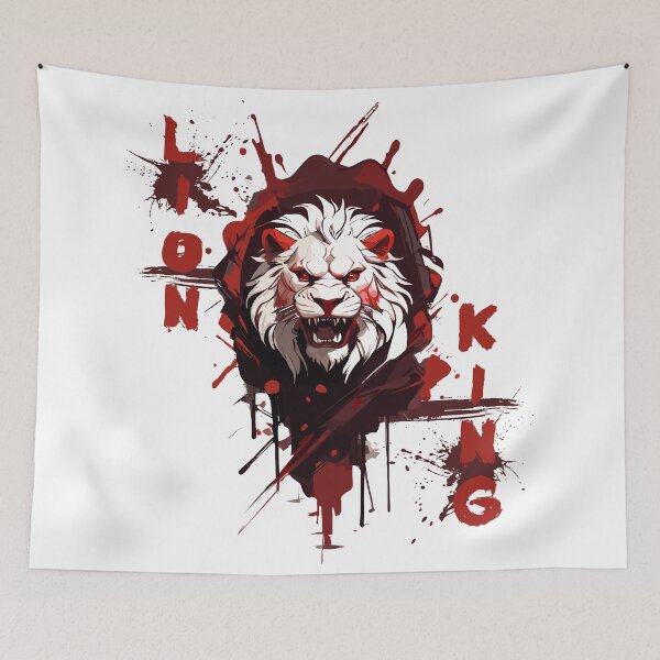 Item preview, Enraged Grunge Lion Design - Lion King designed and sold by GeoArtAdventure.