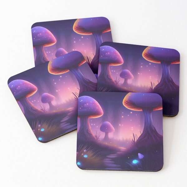 Item preview, Glowing mushrooms forrest designed and sold by Lina Khaled.