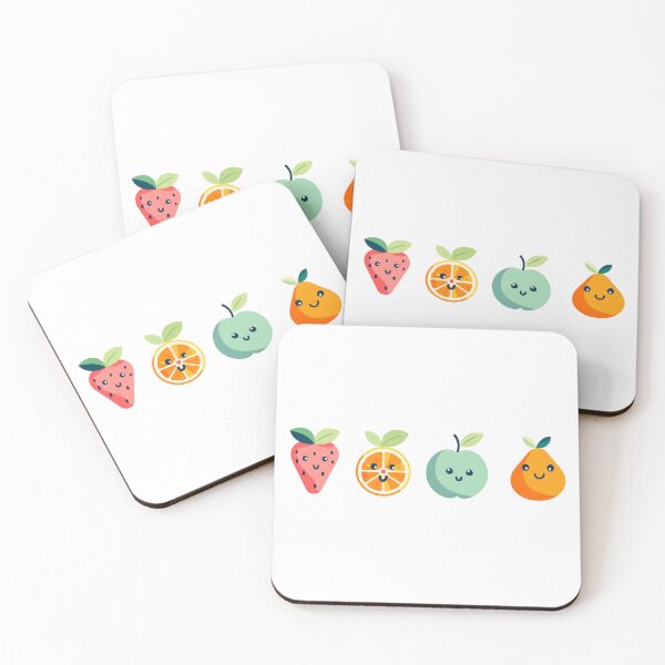 Item preview, cheerful strawberry, pear, orange designed and sold by coyoteink.