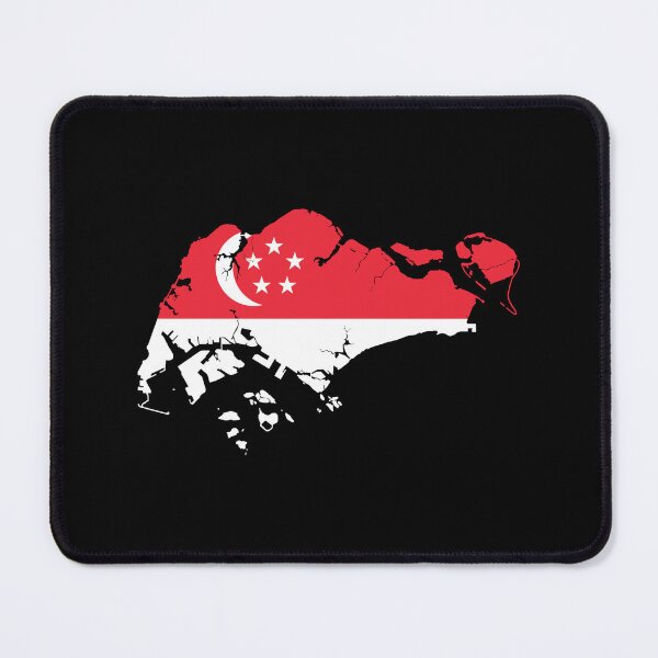 Item preview, Flag Map of Singapore designed and sold by feether-store.