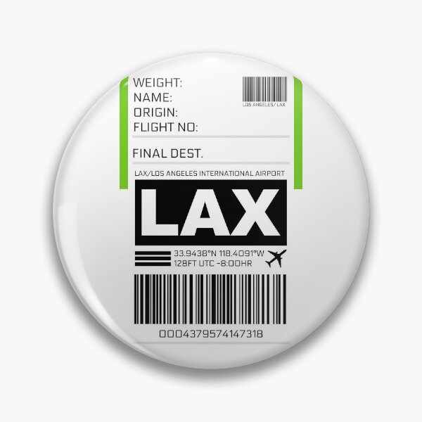 Item preview, LAX Los Angeles International Airport Luggage Tag Sticker designed and sold by ccooll.
