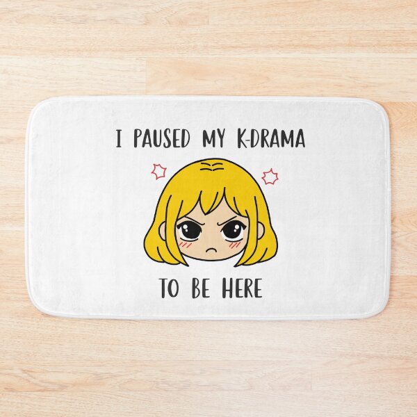 Item preview, I paused my k-drama to be here k-drama sticker yellow designed and sold by My Favorite Store.