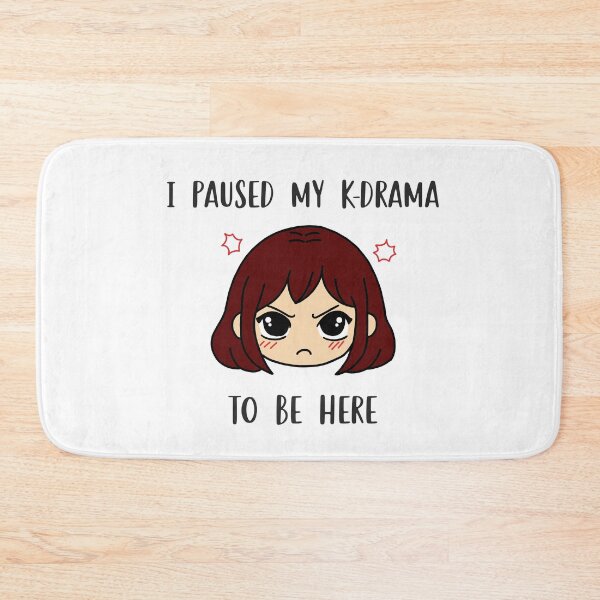 Item preview, I paused my k-drama to be here k-drama sticker brown designed and sold by My Favorite Store.