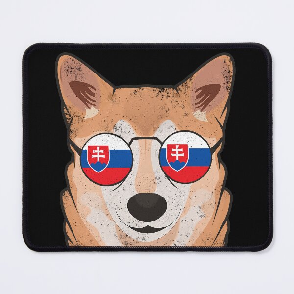 Item preview, Vintage Patriotic Shiba Inu Slovak Flag designed and sold by feether-store.