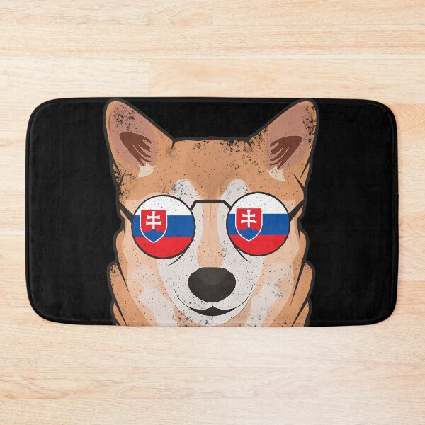 Item preview, Vintage Patriotic Shiba Inu Slovak Flag designed and sold by feether-store.