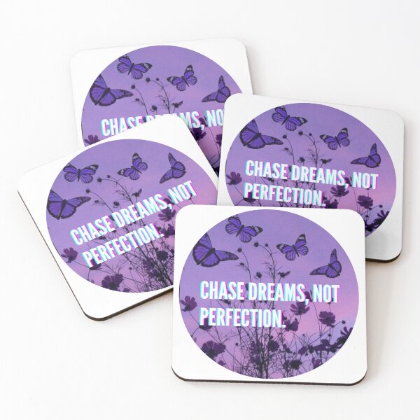 Item preview, ''Chase Dreams, Not Perfection'' - Motivational Quote Art designed and sold by Kaitychoco.