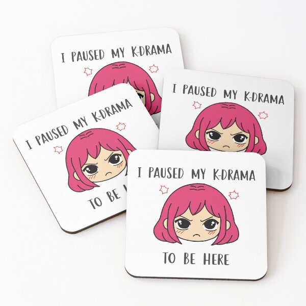 Item preview, I paused my k-drama to be here k-drama sticker pink designed and sold by My Favorite Store.