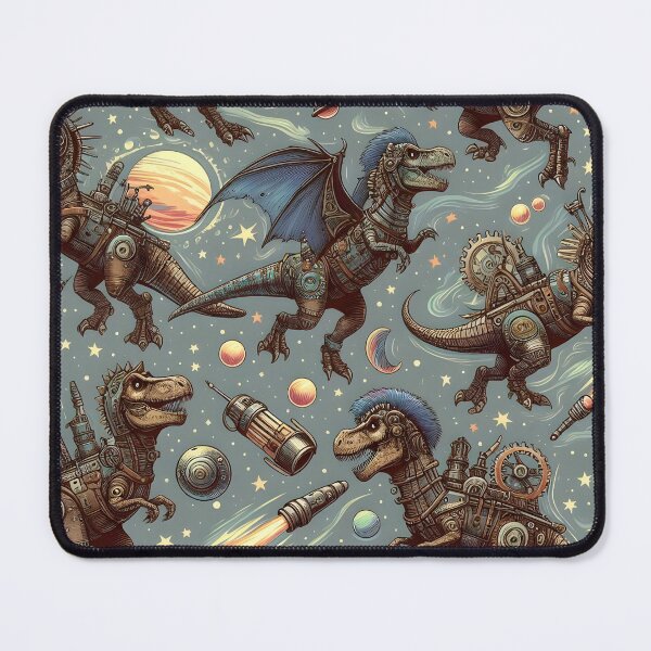 Item preview, Steampunk dinosaurs in space designed and sold by Jasardpu.