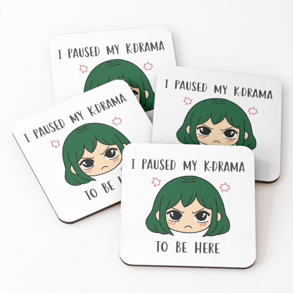 Item preview, I paused my k-drama to be here k-drama sticker green designed and sold by My Favorite Store.