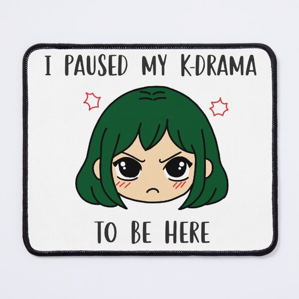 Item preview, I paused my k-drama to be here k-drama sticker green designed and sold by My Favorite Store.