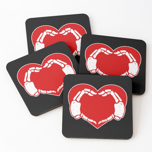 Item preview, heart skeleton hands gothic valentine red  designed and sold by Gossip Rag.
