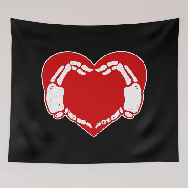 Item preview, heart skeleton hands gothic valentine red  designed and sold by Gossip Rag.