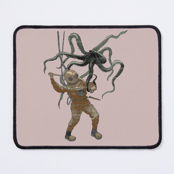 Item preview, Vintage Helmet Diver with a Knife and an Octopus URM designed and sold by urmaddad.