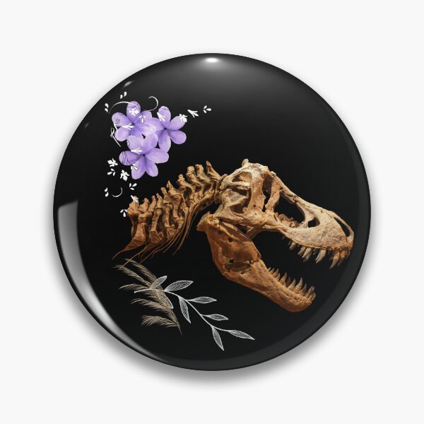 Item preview,  T-Rex Dinosaur Skull With Wildflowers Design designed and sold by EarthArtDesigns.