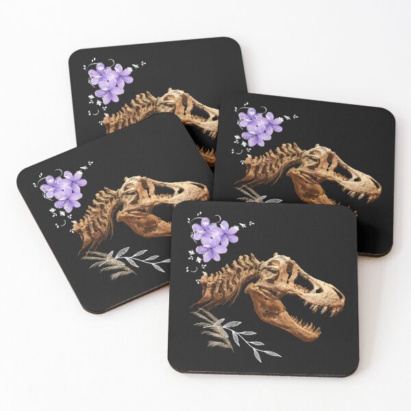 Item preview,  T-Rex Dinosaur Skull With Wildflowers Design designed and sold by EarthArtDesigns.