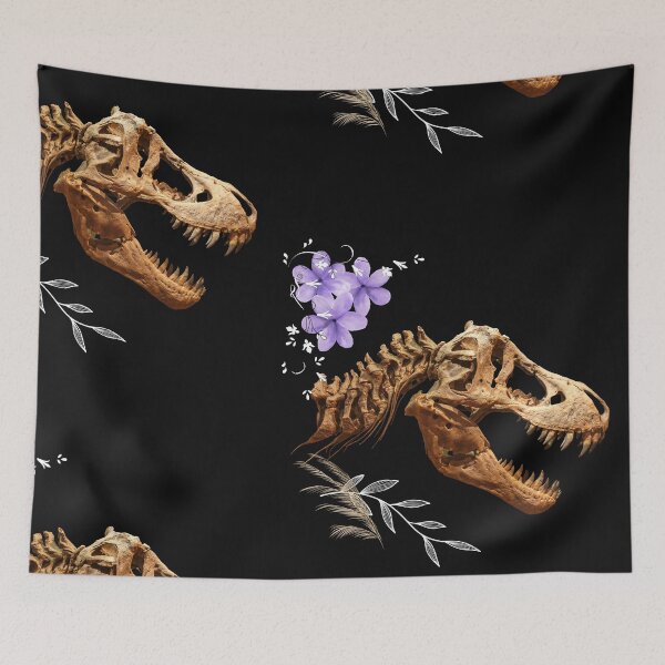 Item preview,  T-Rex Dinosaur Skull With Wildflowers Design designed and sold by EarthArtDesigns.