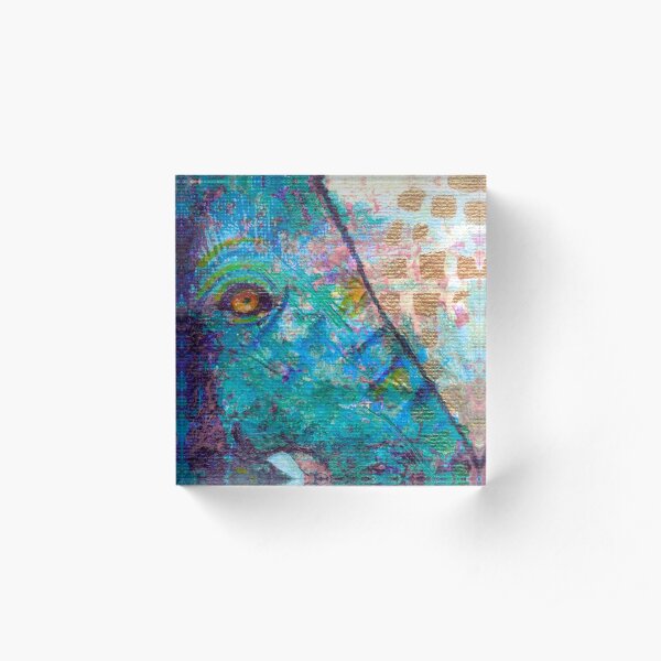Peek-a-Blue Acrylic Block