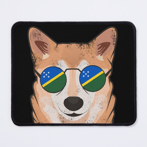 Item preview, Vintage Patriotic Shiba Inu Solomon Islander Flag designed and sold by feether-store.