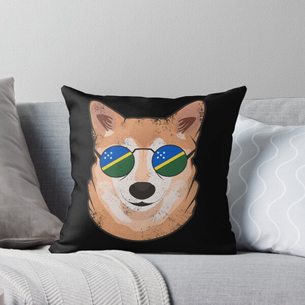 Item preview, Vintage Patriotic Shiba Inu Solomon Islander Flag designed and sold by feether-store.