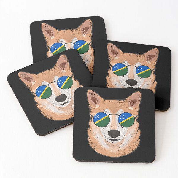Item preview, Vintage Patriotic Shiba Inu Solomon Islander Flag designed and sold by feether-store.